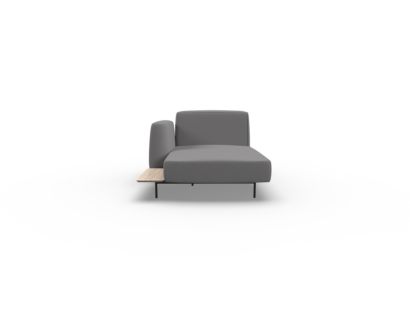 Noon Sofa Left Chaise with Shelf